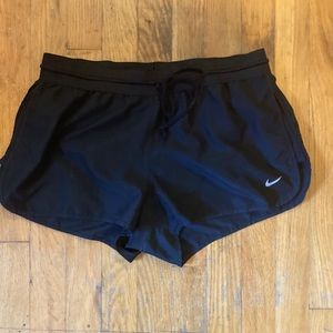 Black nike running shorts
